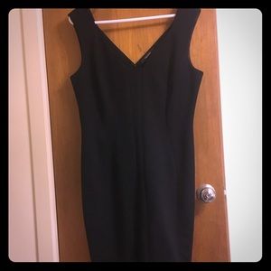 Tahari black sheath dress